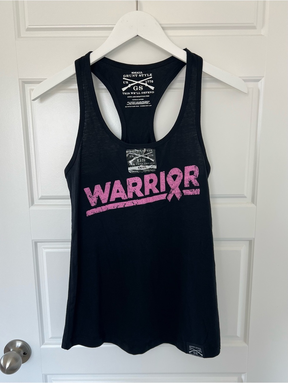 Grunt Style // NWOT Women's Breast Cancer Awareness Graphic Racerback Tank Top